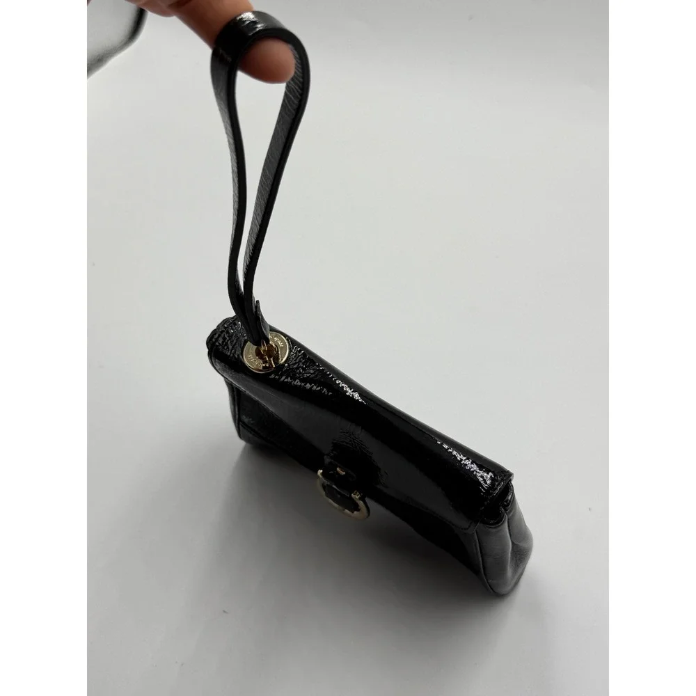 Kate Spade Black Patent Leather‎ Wristlet Clutch Y2K Indie Sleaze Bag